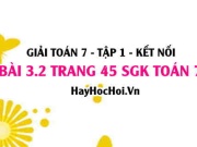 Bài 3.2 SGK Toán 7 tập 1 Kết nối tri thức